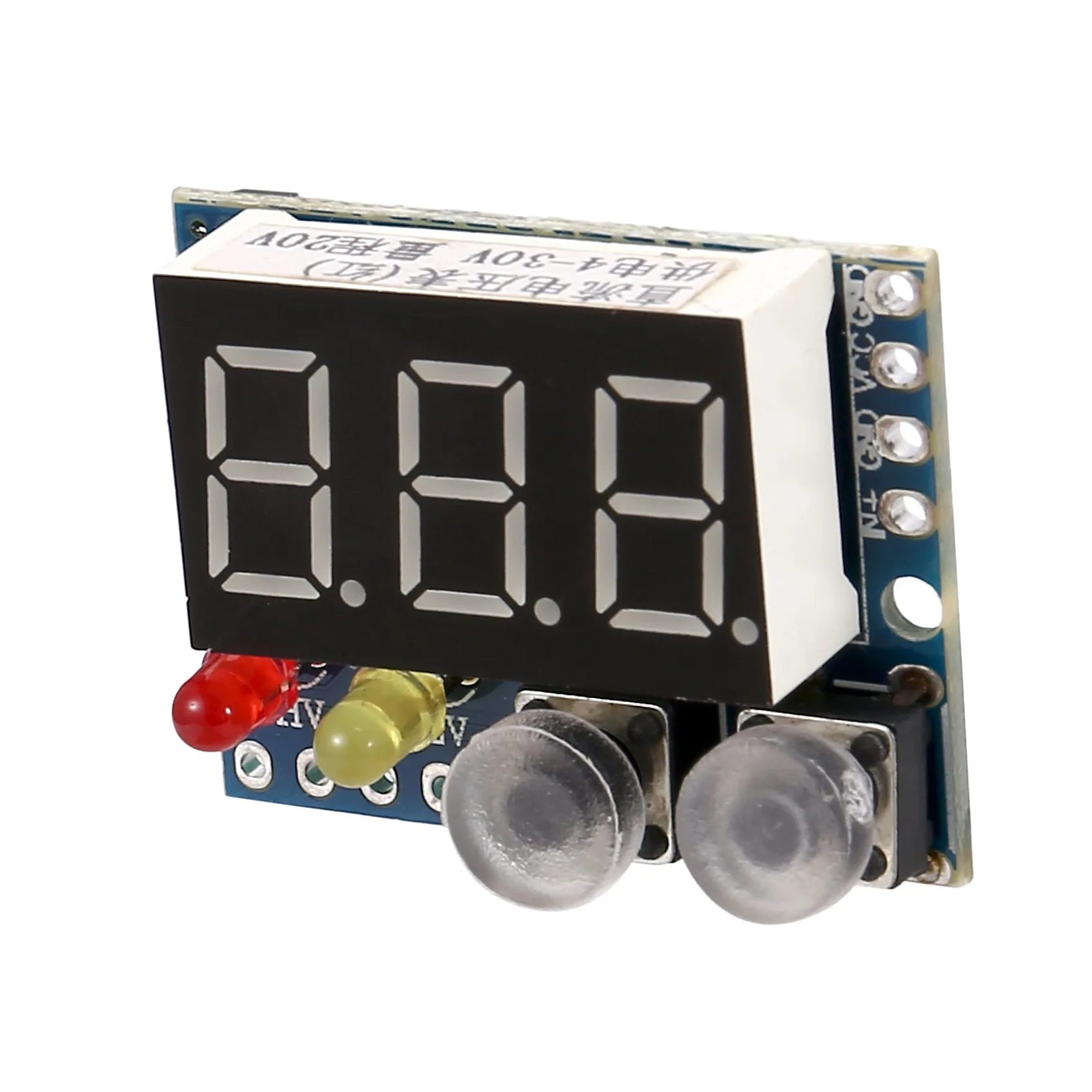 DC 0-100V LED Digital Voltmeter Buzzer Alarm Battery Indicator 5V 12V 24V Voltage Meter Tester over Charge Monitor