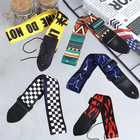 Boho Print Adjustable Guitar Strap product image
