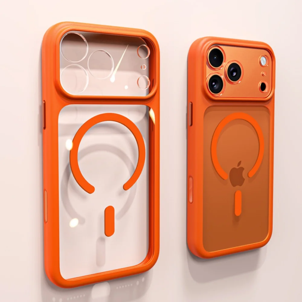 Kamera Touch Button Transparent Volle Kamera Stoßstange Fällen Für iPhone 17 Pro 16 Pro Max Für Magsafe Magnetische Klare Stoßfest abdeckung