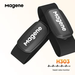 Magene H303 심박수 모니터 무버 센서, 듀얼 ANT 블루투스, 가슴 스트랩 포함, 사이클링 컴퓨터 자전거, 와후 가민 스포츠