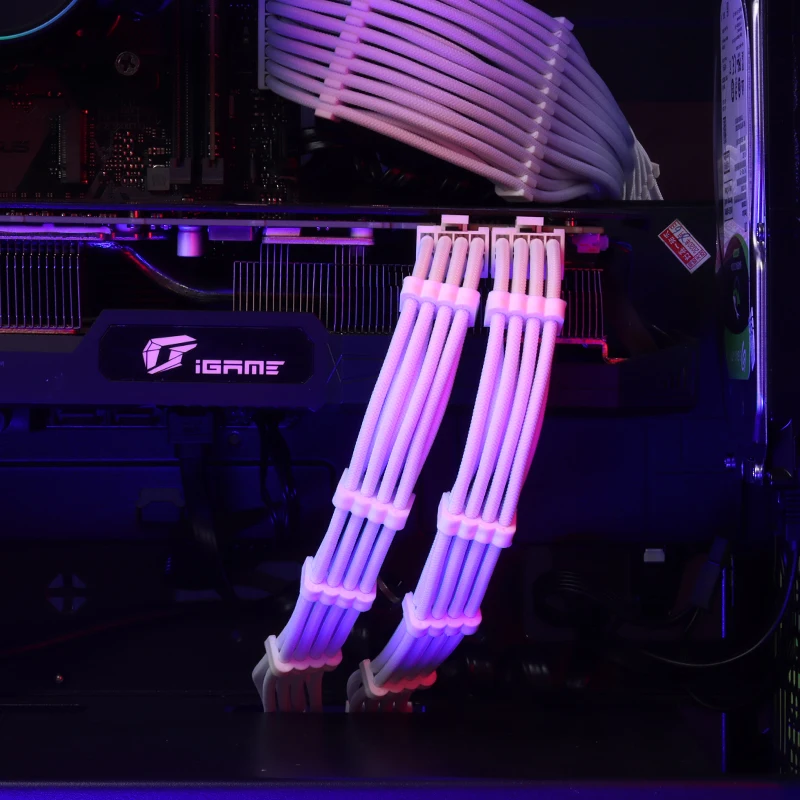 ATX Extension Cable Kit, Manga, PC, GPU, CPU, Fonte de Alimentação, 30cm