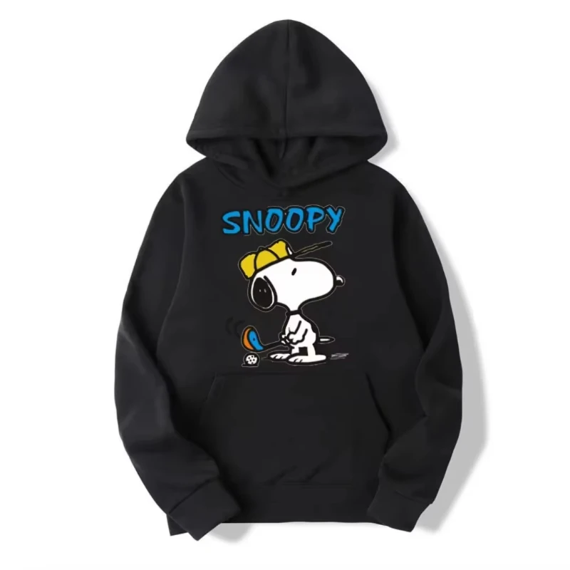 

MINISO new 2025 Snoopy print soft breathable pullover autumn home wear trendy and comfortable hooded sweatshirt for women simple