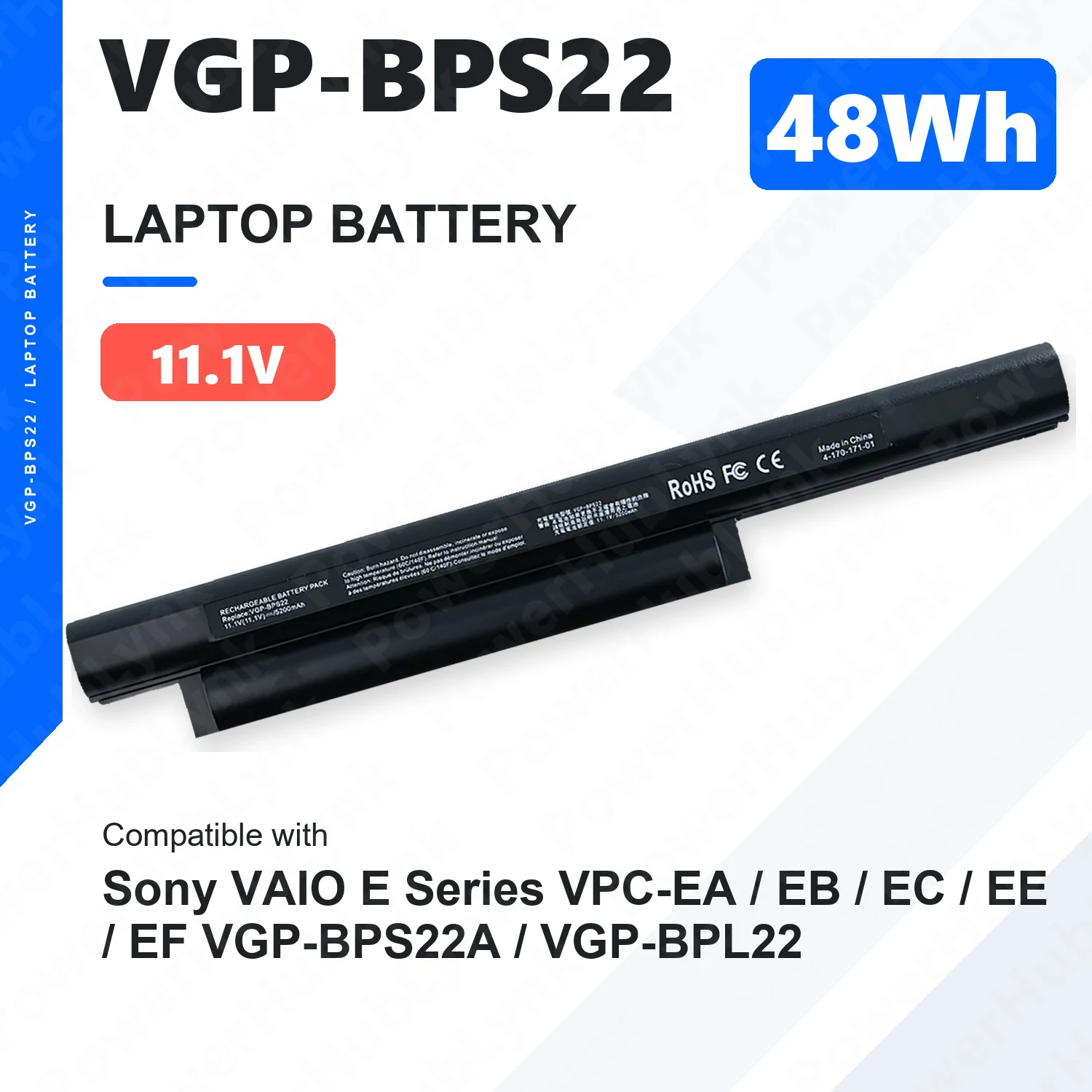 VGP-BPS22 11.1V 48Wh Laptop Battery For Sony VAIO E VPC-EA VPC-EB VPC-EC VPC-EE VPC-EF PCG-71211T VGP-BPS22A VGP-BPL22 BPS22A