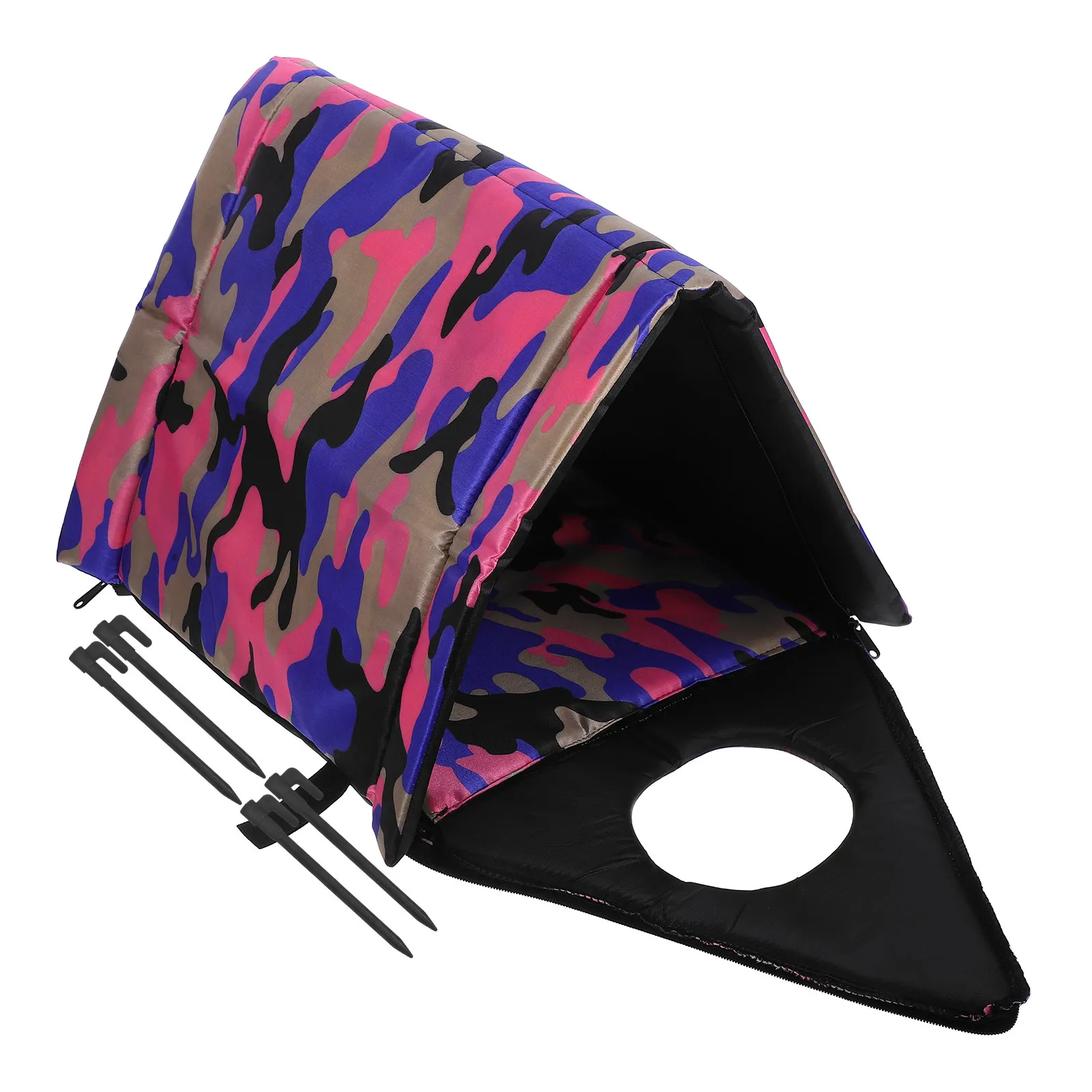 

Утепленный и водонепроницаемый уличный домик для кошек на приподнятой платформе: сохраняет кошек сухими и теплыми в любую погоду