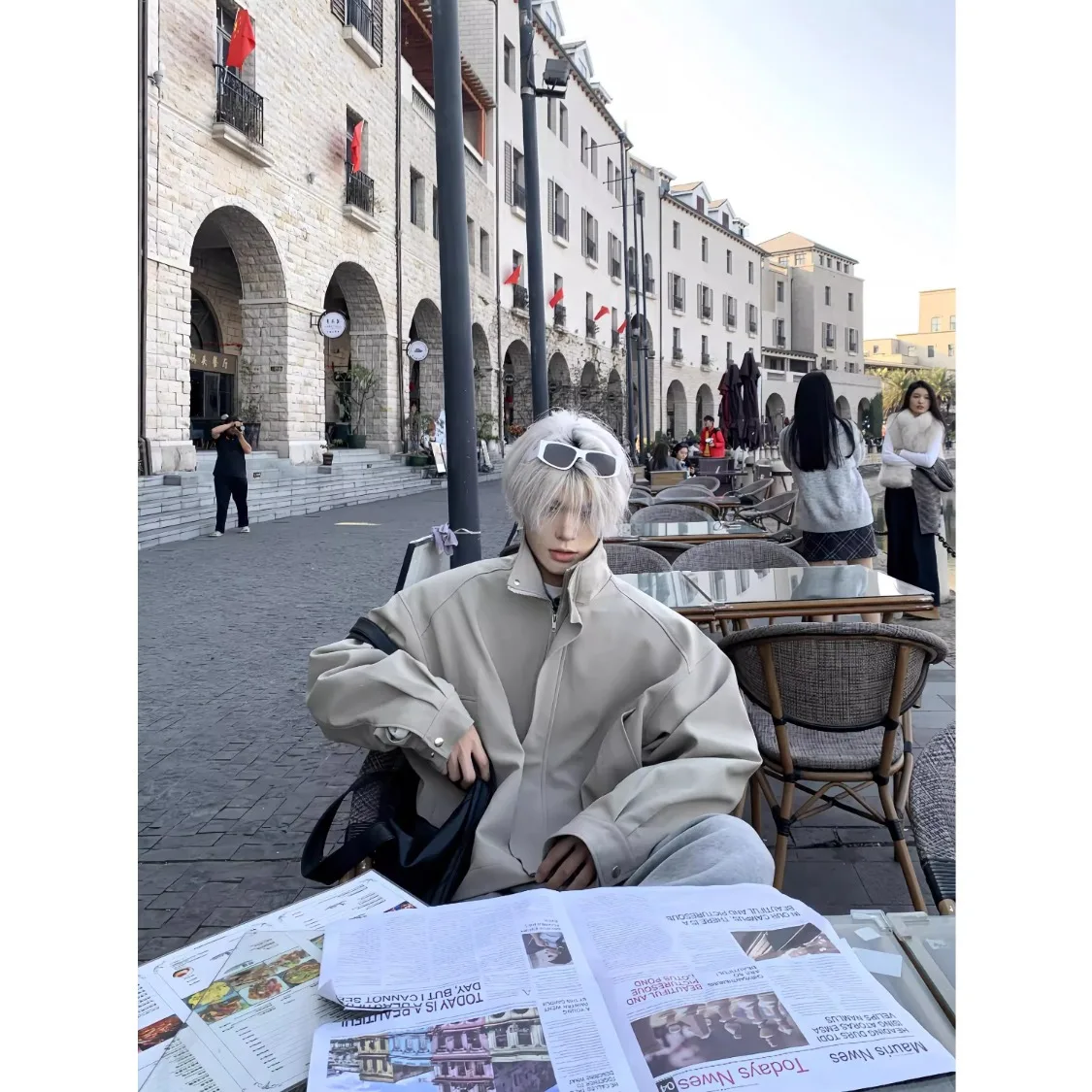 

Куртка Lilacfi2025SS в корейском стиле, утепленная, на молнии, с воротником-стойкой, Aosphere Sensation, с длинными рукавами, верхняя одежда для молодежи