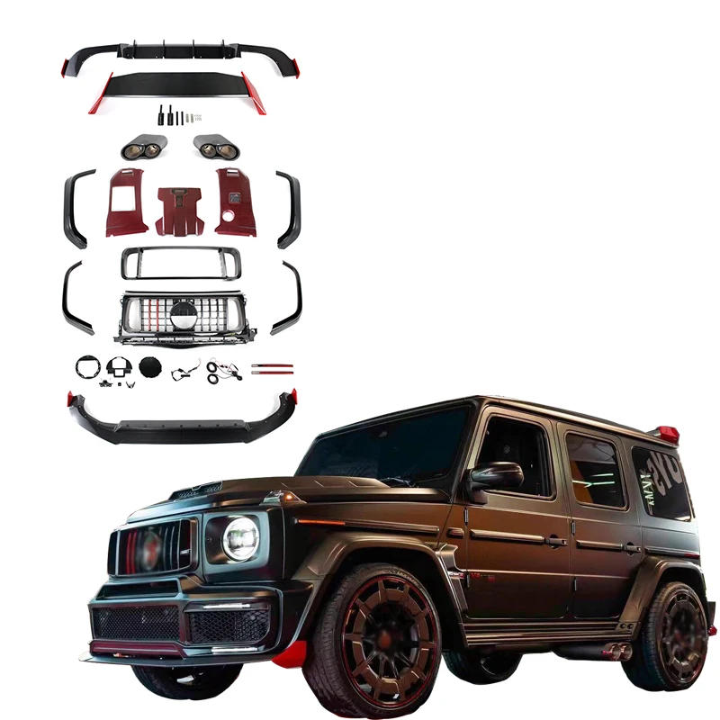 2019 year G class W463A W464 B700 B800 Upgrade to B900 rocket style full set dry carbon body parts body kit fit of W464 bodykit