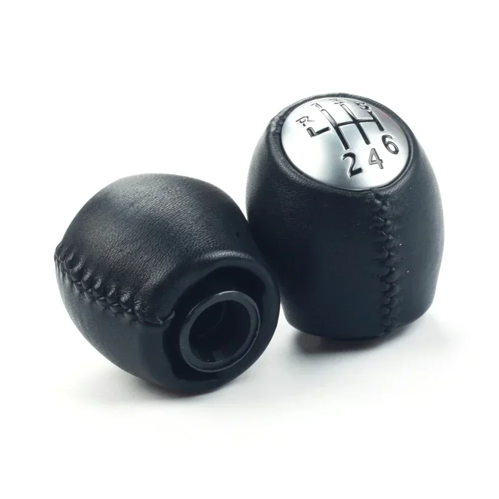 6 Speed Car Gear Shift Knob Leather Handleball For Renault Megane MK3 Clio Laguna For Nissan For Vauxhall Interior Accessories