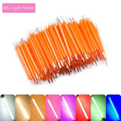 10-900pcs LED Filament 38mm 3V 2200k Warm White Pink Red Blue Green Purple Edison Light Bulb DIY Home Lighting Light Source