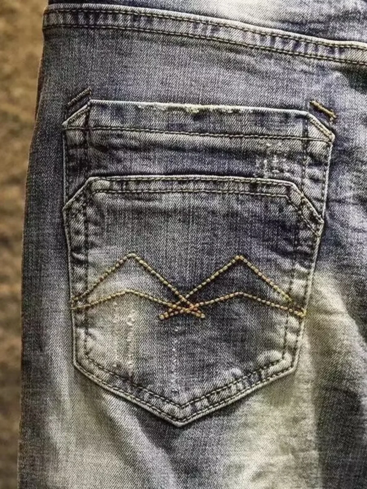 High-End-Herren-Jeans mit schmaler Passform, Retro-Stil, Frühling und Herbst, Baumwolle, Stretch-Denim, antibakteriell, lässig, erschwinglich, gerades Bein...