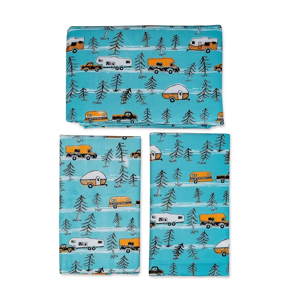 

Жизнь становится лучше, когда вы посещаете кемпинг: чехол для пикникового стола с чехлами для скамеек — обеспечивает чистую поверхность для еды на открытом воздухе.