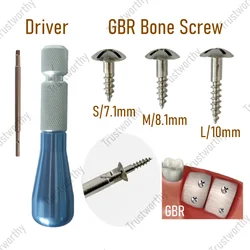 Dental GBR Bone Screw Tent  Screw Tacks Universal Handle Tip Guide Bone Regeneration Membrane Tenting Screwdriver