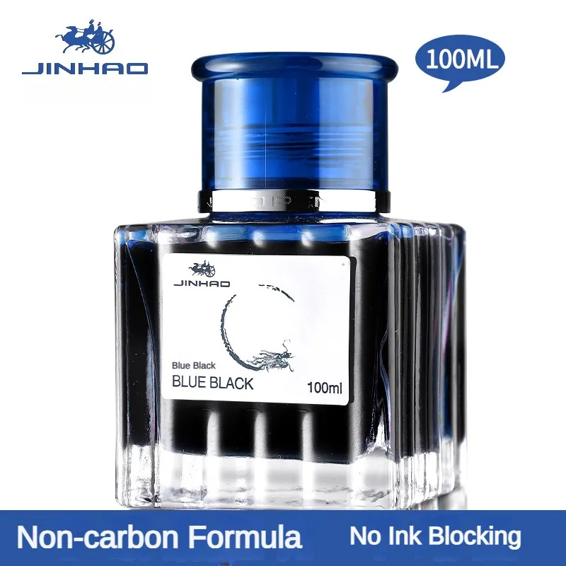 JINHAO 100/50/30ml Fountain Pen Ink Cartridge Refill Glass Bottled Pen Non-carbon Ink Fountain Pen Office Supplies Stationery