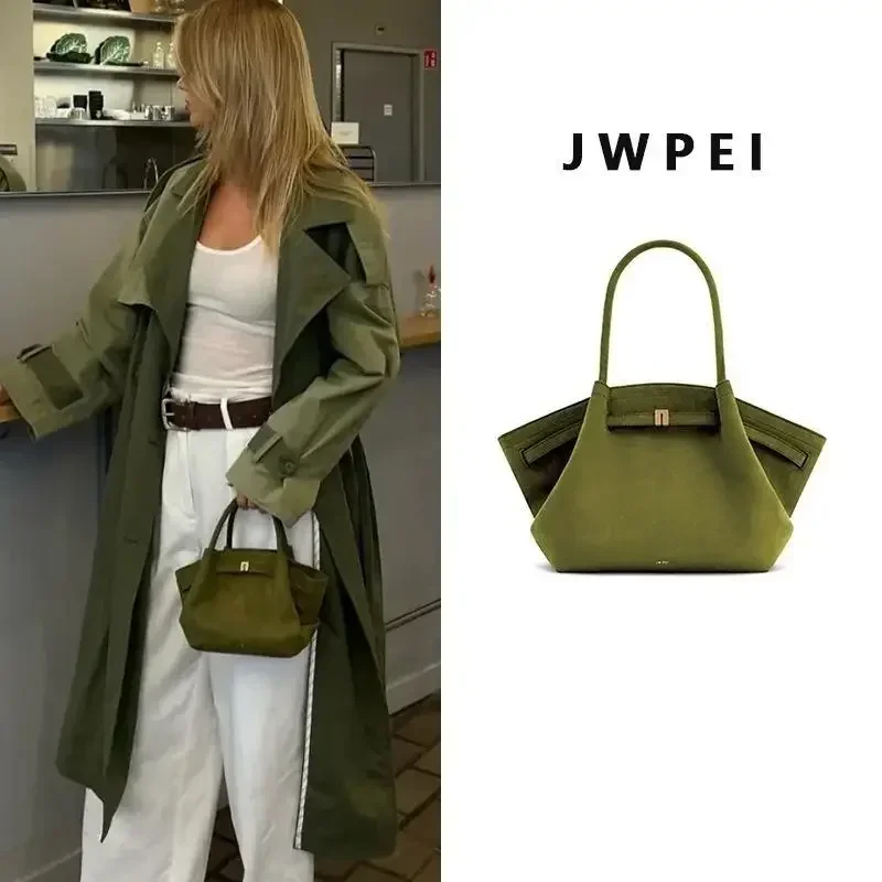 JW PEI dumpling bag Hana high-end suede commuter shoulder messenger bag European and American fashion portable tote women's bag