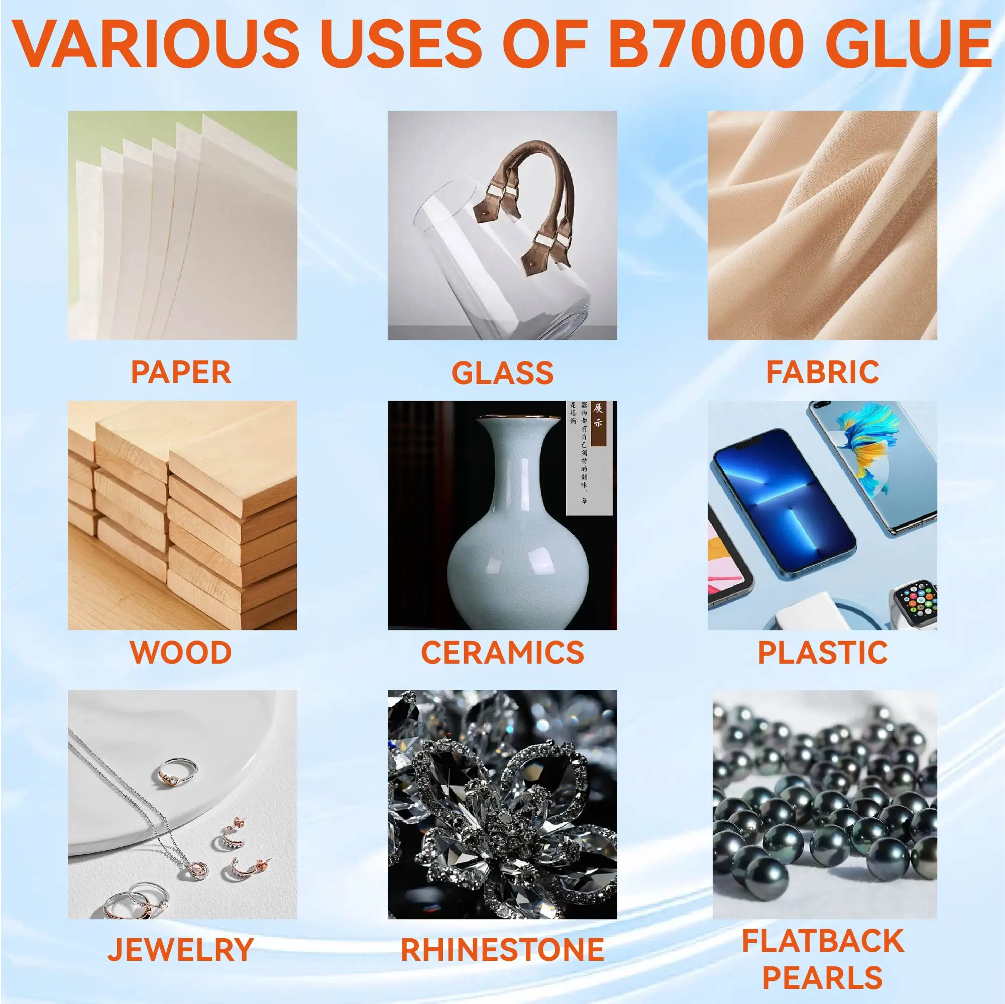 15ML 25ML 50ML 110ML SUXUN Colle Transparente Contact Téléphone Réparation Adhésif Verre Plastique Universel DIY Colle E-8000