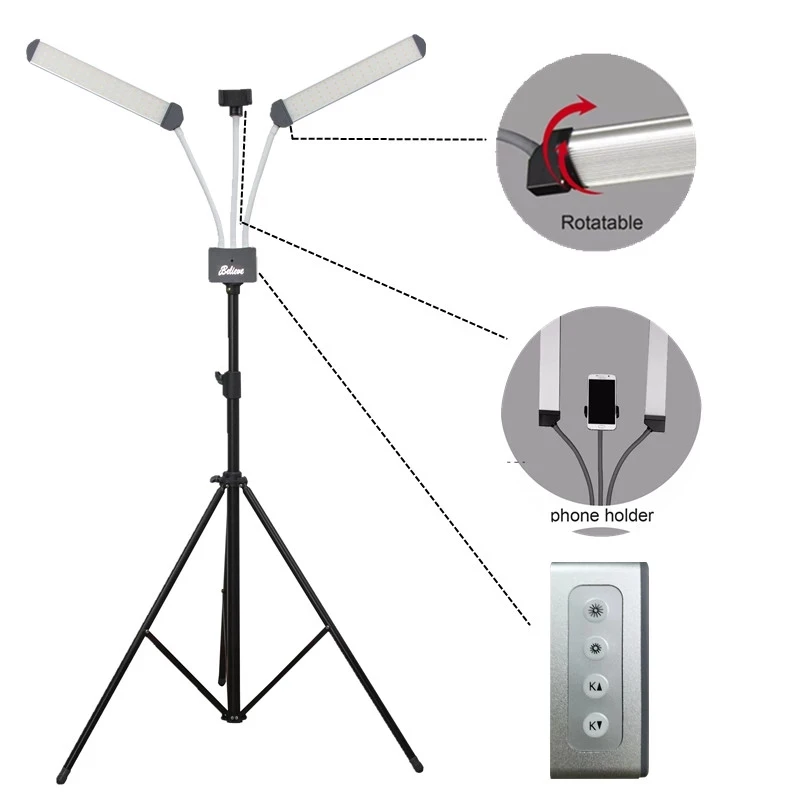 

48W Photography Dimmable LED Video Light Photo Lighting Kit for Camera Photo Studio Shooting LED Light with Tripod Stand