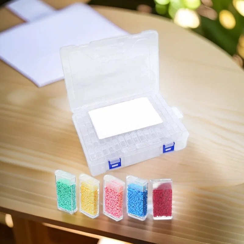 Diamond Painting Tools Handmade Divided Storage Box Transparent Rice Beads Small Box Nail Art Divided Diamond Bottle Storage Box