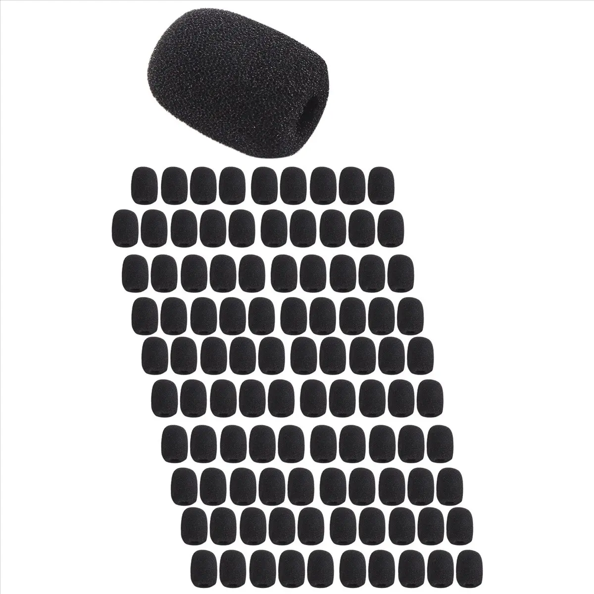 【CYBER MONDAY】100 Pieces Mini Foam Microphone Windscreen Mic Cover Foam Protection for Small Lapel and Headset Microphones