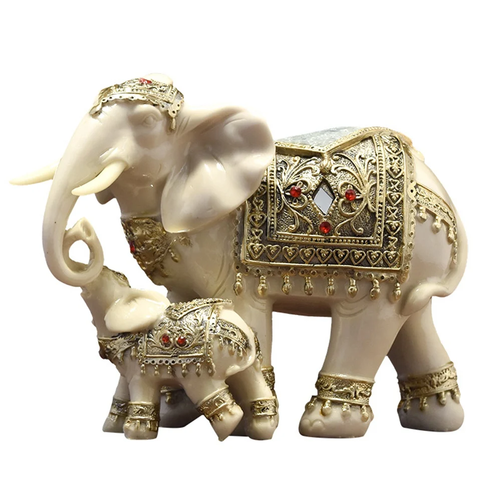 

elephant resin handicrafts ornaments imitating jade elephants Statue Art Home Office Desktop Decoration Figurines Statues Decor