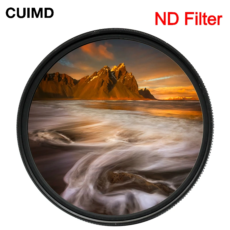 ND32 ND64 ND400 Nd1000 Nd2000 ND Glass Neutral Density Lens Filter 37/49/52/55/58/62/67/72/77/82 Mm for Canon Nikon SONY Dslr