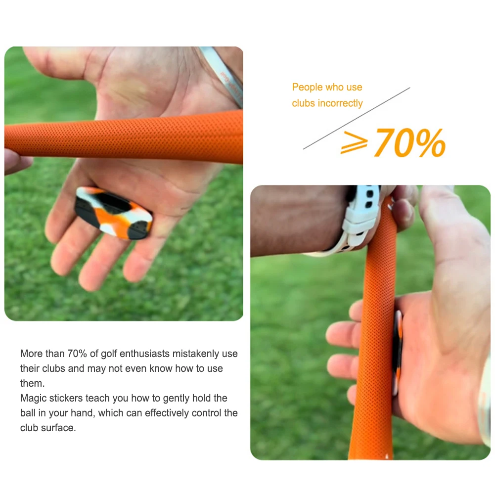 Golf Grip Calibrator Anti-Slip Golf Swing Trainer Reduced Grip Pressure Golf Grip Alignment Tool Golf Grip Training Aid