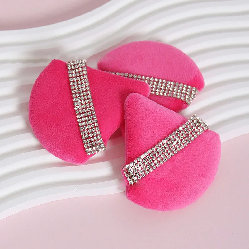 1/2/3 قطعة الماس مثلث منصات ماكياج نفخة مسحوق نفخة الإسفنج المخملية ماكياج الإسفنج الوجه ماكياج أداة HZFP08