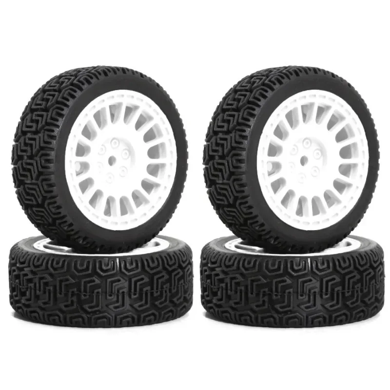 

4pcs 68mm Rally Tires Rubber Tire Wheel Tyre for Tamiya XV01 XV02 TT01 TT02 PTG-2 1/10 RC Rally Racing Car Upgrade Parts
