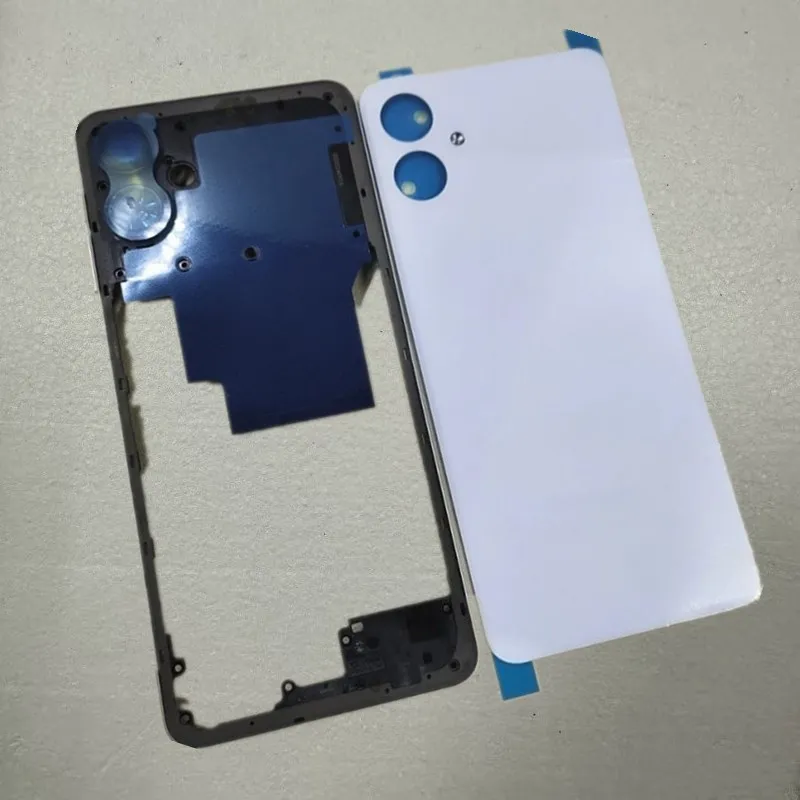 Full Housing for Samsung Galaxy A06 Middle Frame + Battery Cover Back Rear Door Housing Case with Camera Lens