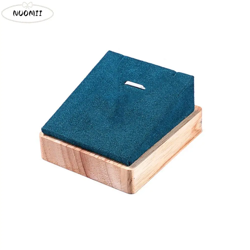 

PU Leather/Velvet Wooden Necklace Display Stand Handmade Portable Jewelry Pendant Holder Smooth Space Saving