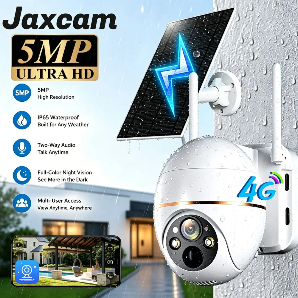 

EseeCloud Solar Battery Camera 5MP Outdoor 4G Security Camera Home Protection PIR Human Detect Color Night Vision Two Way Audio