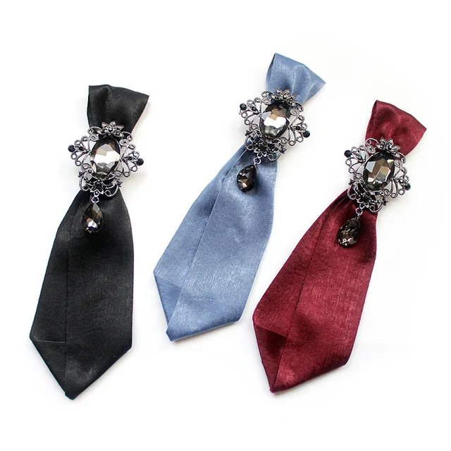 Klasyczny brytyjski styl diamentowa muszka węzeł broszka dla kobiet mężczyzn ślub Vintage Rhinestone Bowtie odzież akcesoria krawat