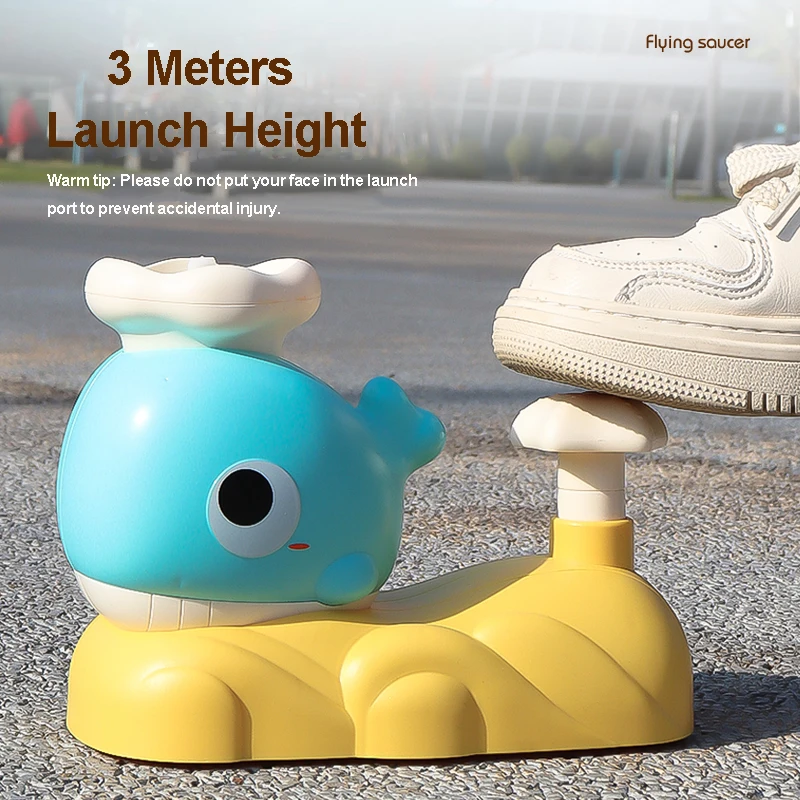 Air Rocket Launcher Outdoor Toy Soaring Rocket Flying Disc Untertasse Foot Launcher Kid Jump Sport Game Lernspielzeug für Kinder