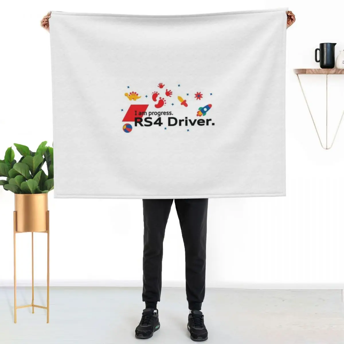 I am progress RS4 driver Throw Blanket Soft Loose Sofas Soft Plaid For Baby Summer Beddings Blankets