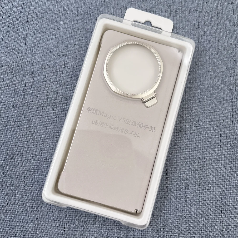 Luxe Originele Honor Magic V5 PU Lederen Beugel Case Schokbestendige Achterkant Voor MagicV5 5G Volledige Beschermende Shell Met Kickstand