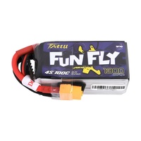 TATTU FUNFLY 4S 14.8V 1300mAh 100C 4S1P LiPo Battery XT60 Plug for RC Drone FPV Racing