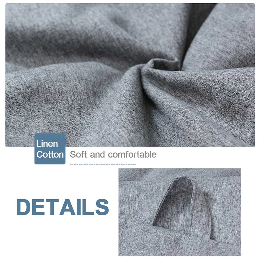 غطاء كسول بدون حشوة - كرسي كيس فول كبير، تصميم بسيط بلون الأريكة، سهل التنظيف