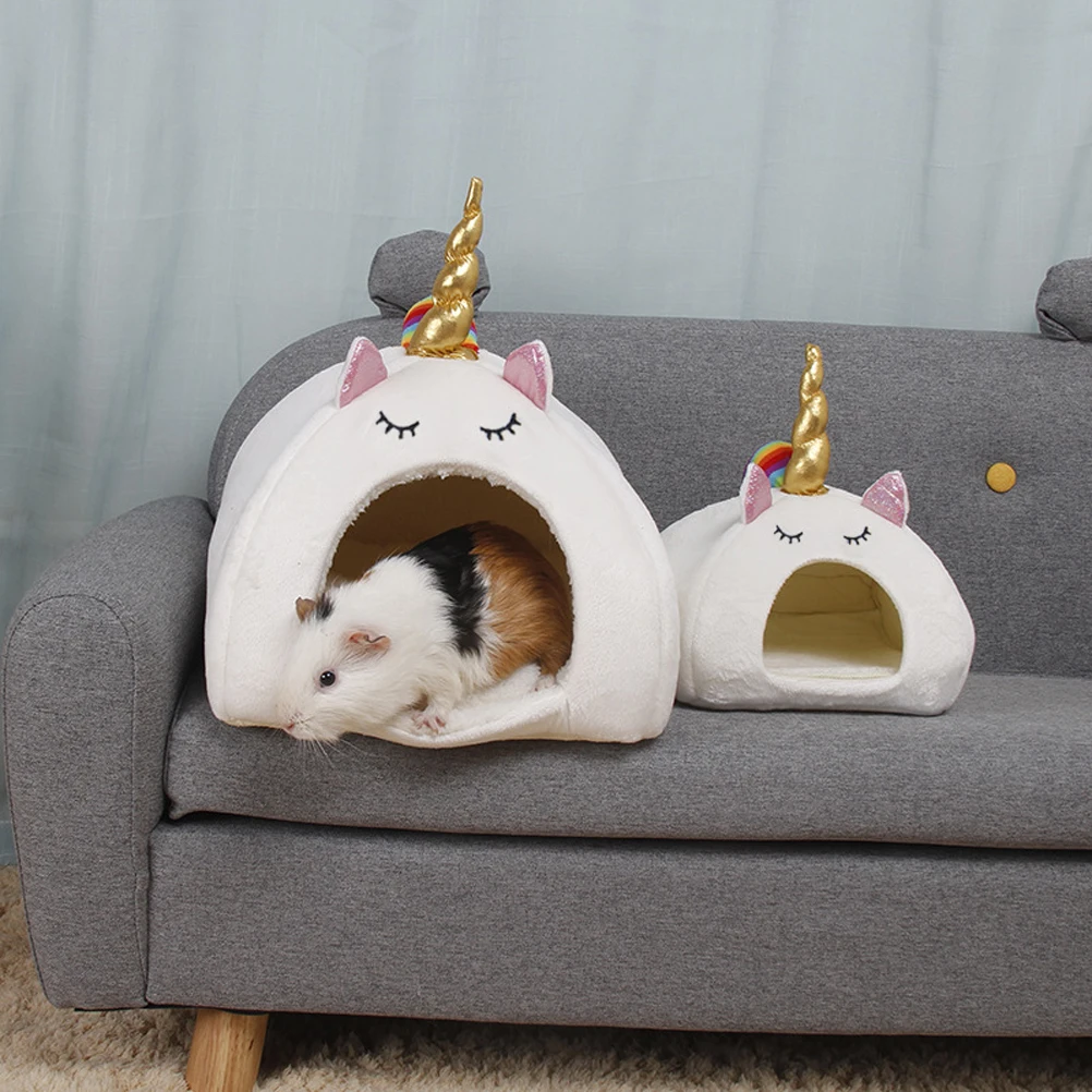

Warm Sleeping Bed Hamster Cushion Soft Rabbit Ferret Bedding Dog Nest Mat Small Pet Hammock Guinea Pig Cuddle Animal