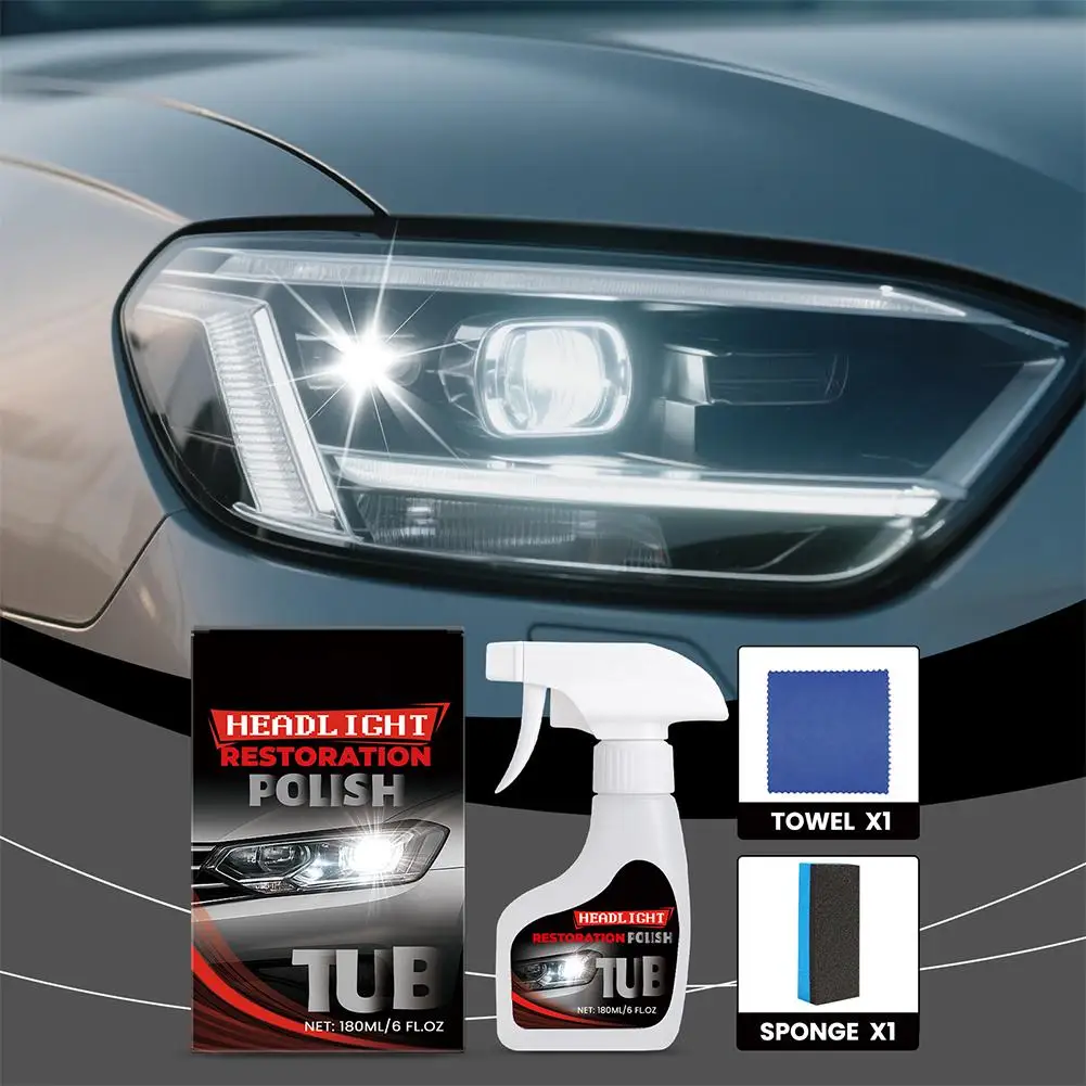 Zestawy do renowacji reflektorów samochodowych, polerowanie, naprawa rys na reflektorach, usuwanie rys, płyn do czyszczenia i polerowania reflektorów, usuwanie oksydacji A8E0