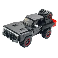 MOC 186758 Dom's Dodge Charger from Furious 7 Model Bricks Technical Fast Vehicle Building Blocks  Assembly Toy Kid Gift