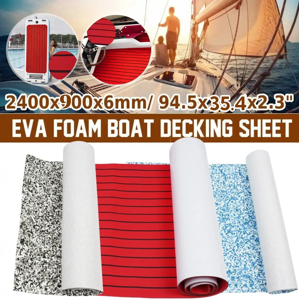 

mm EVA Foam Marine Boat Flooring Yacht Faux Teak Decking Sheet Non-slip Pad Mat(240*90cm)