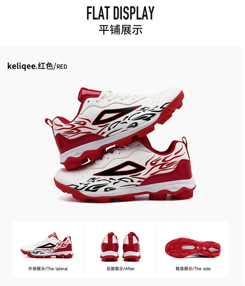 Leichte Baseball-Schuhe für Herren und Jugendliche, atmungsaktiv, rutschfest, mit Spikes, für Outdoor-Training und Wettkämpfe – Detail 19
