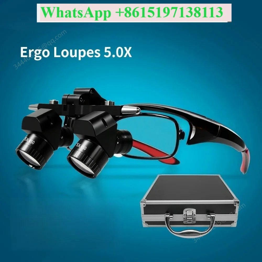 5X High-Performance Loupes LED Ergo Conversion Lens Loupes Corner Structure Parallel Field of Vision Plastic Adjustment
