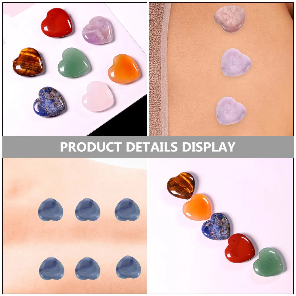

Набор из 4 натуральных полированных камней в форме сердца, декоративные украшения для дома и офиса, подарки для медитации