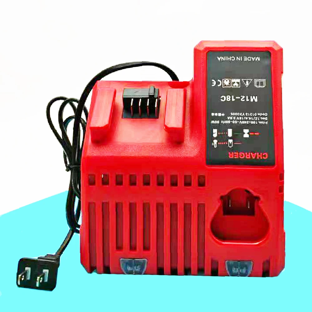 

3A Li-ion Battery Charger for Milwaukee for M12 M18 48-11-1815 48-11-1828 48-11-2401 48-11-2402 EU Plug 110-240V Hight quality
