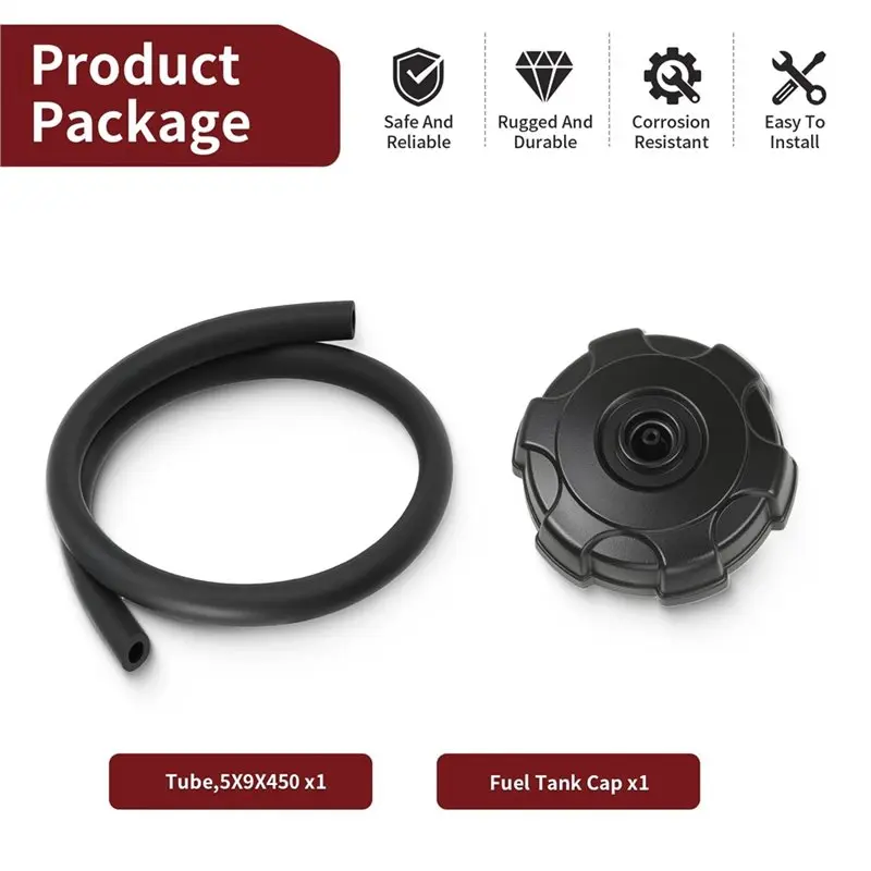 Fuel Tank Cap W/ Tube For Kawasaki Prairie 360 Bayou 220 250 300 400