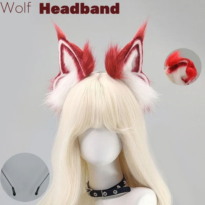 

New Handmade Halloween Furry Demon Horn Headpiece Night Party Cosplay Prop Dark Punk Subculture Wolf Ear Headband