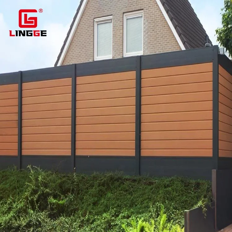 Outdoor Backyard Durable and Aesthetic Aluminum Alloy Eco-Friendly Rust-Free Fence with LED Garden Barrier