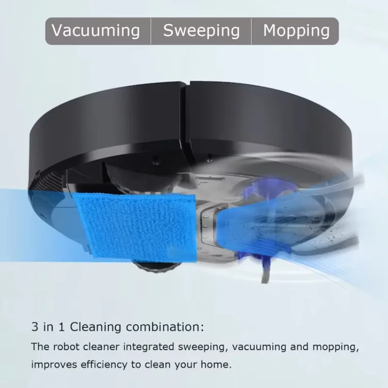 Rechargeable Automatic Smart Robot 2500Pa Vacuum Cleaner Suction E118HW Robot Vacuum Cleaner With Mopping Function