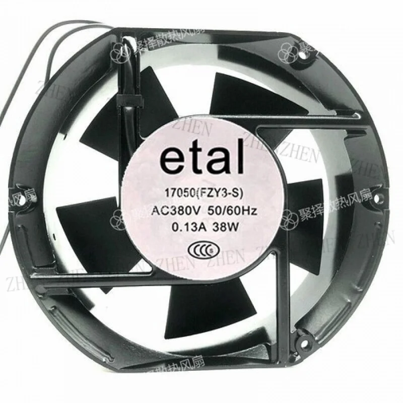

Y 1 Pc. FOR etal Fan 17050（FZY3-S） AC380V 0.13A 38W 17251 17CM 2 WIRE Aluminum frame