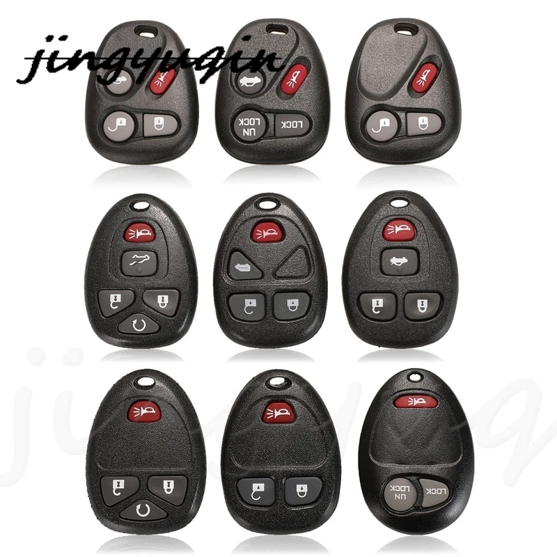 

jingyuqin 3/4/5 Buttons Replacement Remote Car Key Shell Case Fob For Buick Hummer H3 GMC For Chevrolet Colorado Isuzu