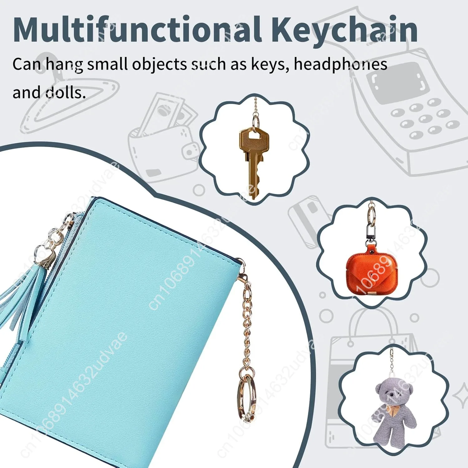 Gostwo Small Wallet Women RFID  Girls with ID Window and Zippered Coin Pocket Tassel Cute Wallet Gift for Women Tee